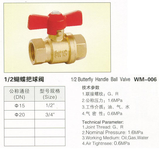 WM-006蝴蝶把球閥
